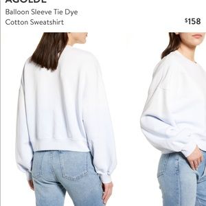 AGOLDE balloon sleeve tie dye sweatshirt